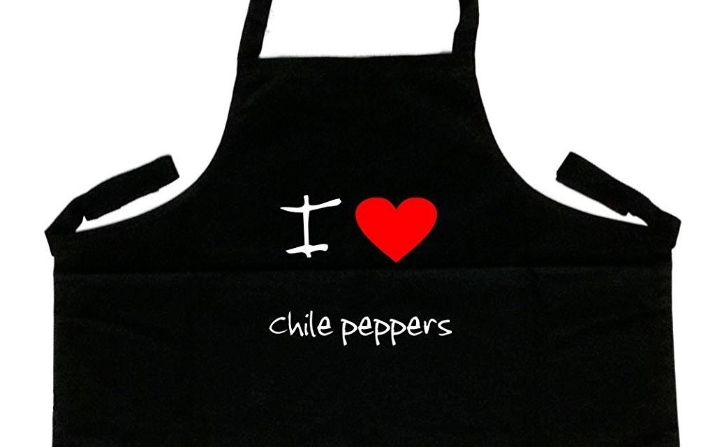 I Love Chile Peppers Black Apron