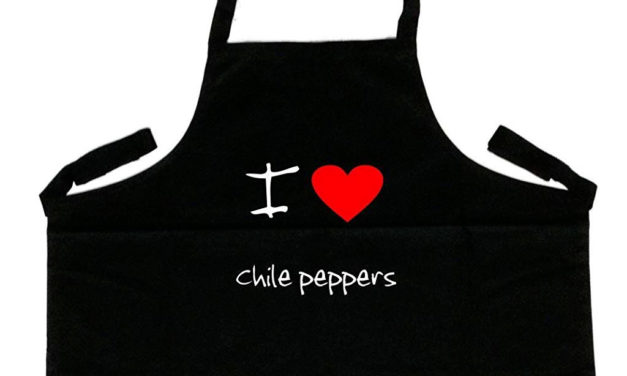 I Love Chile Peppers Black Apron