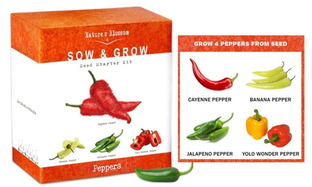 Sow & Grow Seed Starter Kit: Peppers